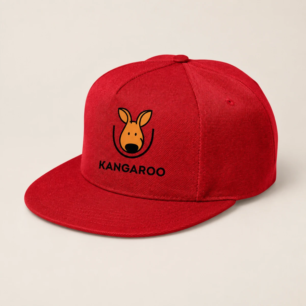 Червона п’ятипанельна кепка з логотипом KANGAROO