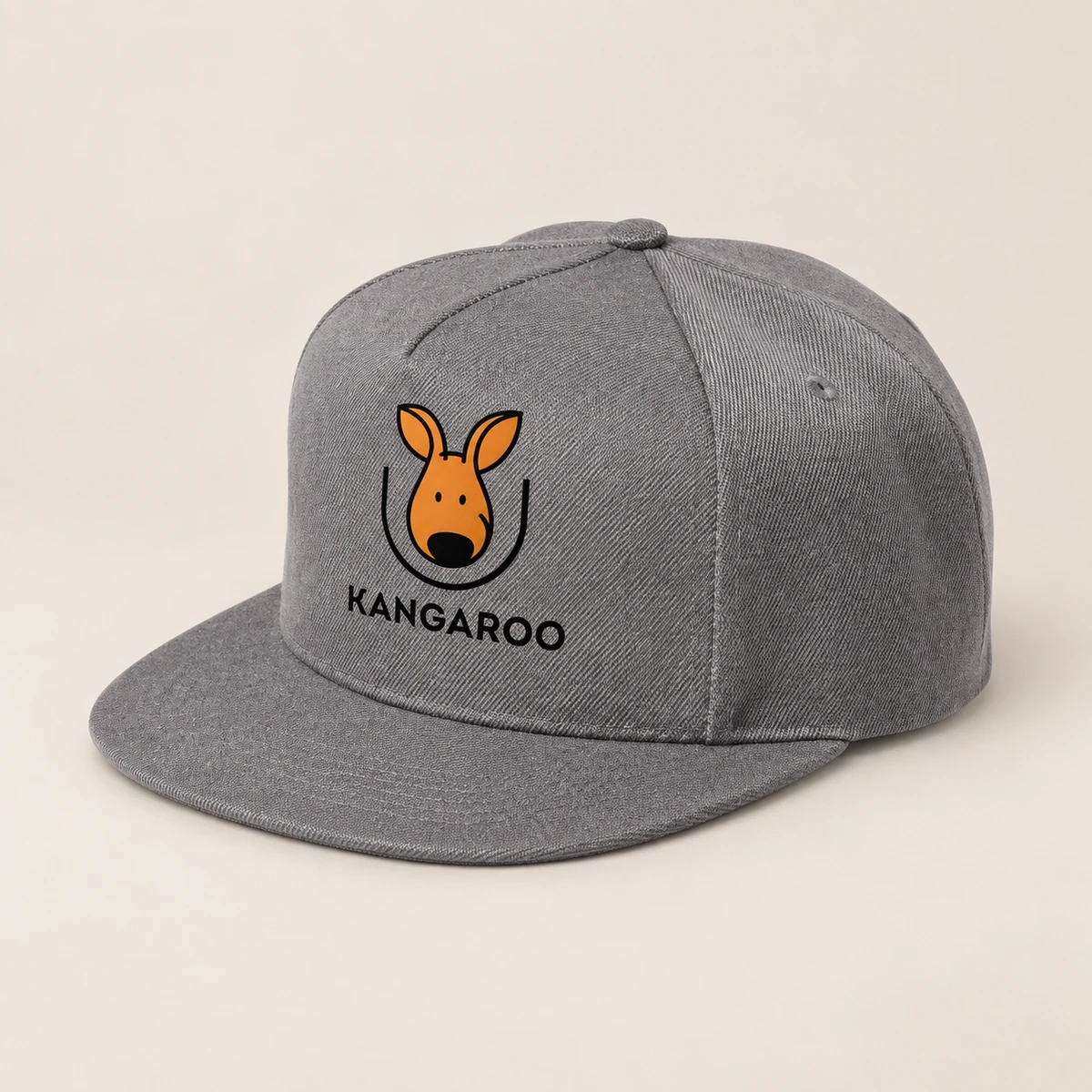 Сіра п’ятипанельна кепка з логотипом KANGAROO