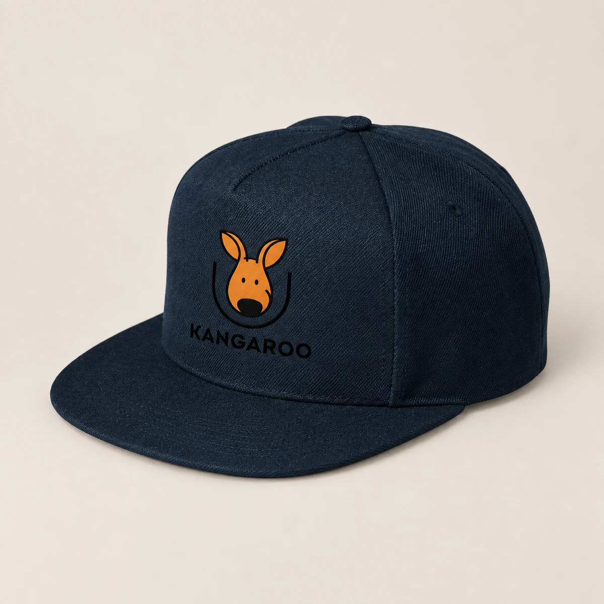 Темно-синя п’ятипанельна кепка з логотипом KANGAROO