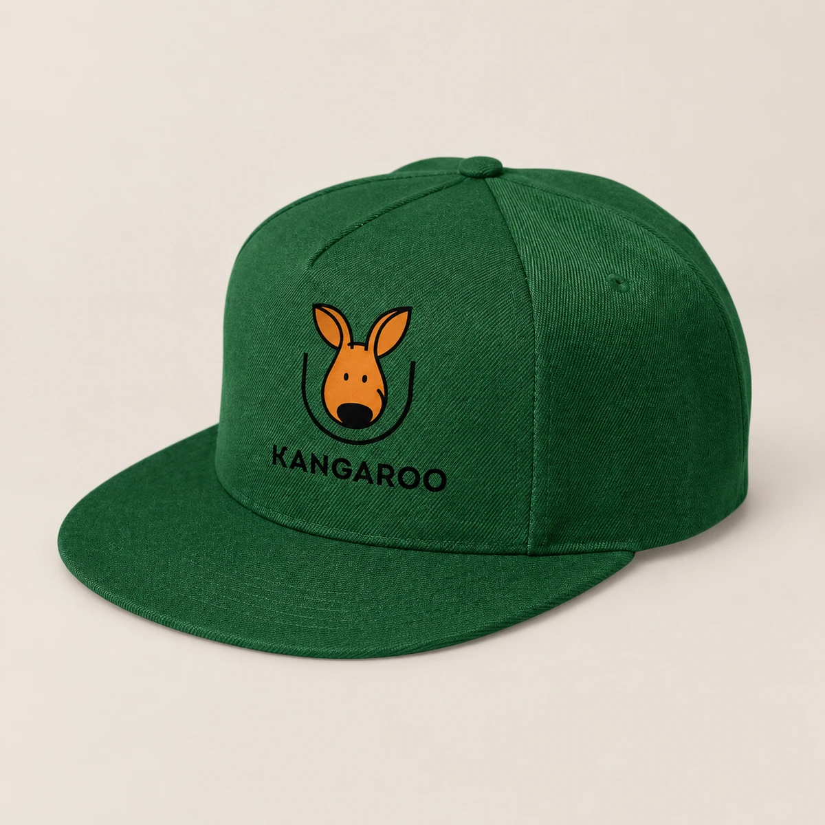 Зелена п’ятипанельна кепка з логотипом KANGAROO