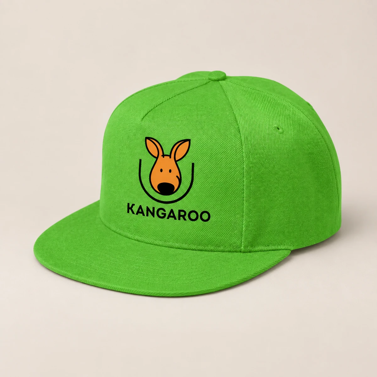 Салатова п’ятипанельна кепка з логотипом KANGAROO