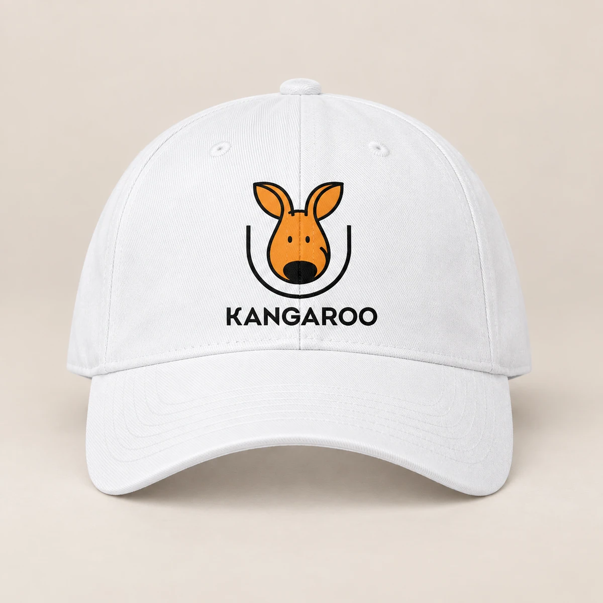 Біла класична кепка з логотипом KANGAROO