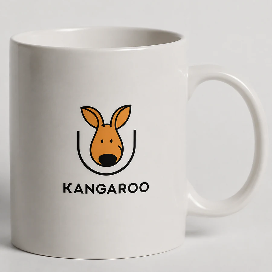 Перламутрова чашка 330 мл — фото з логотипом KANGAROO