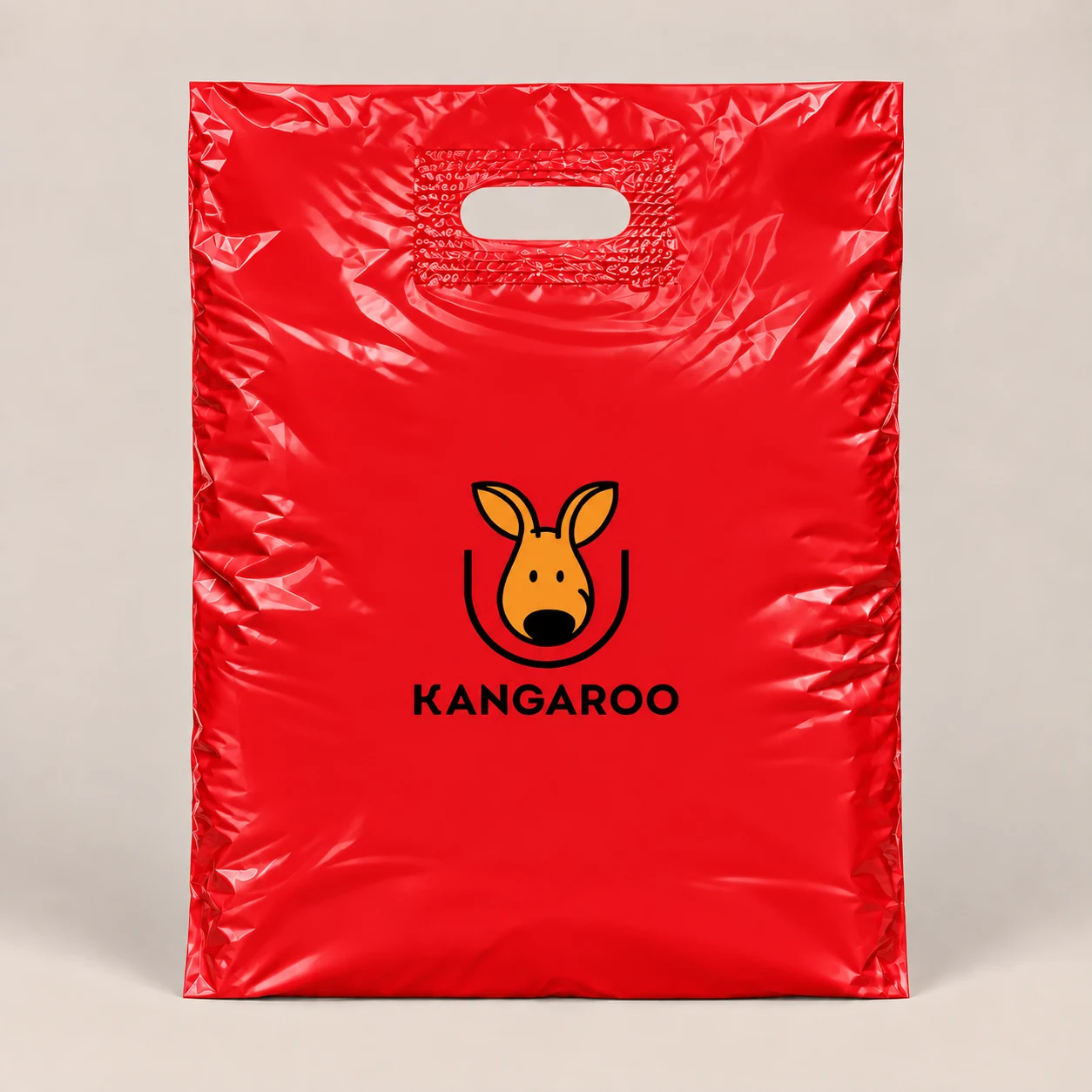 Червоний пакет-банан 40 × 50 см з логотипом KANGAROO