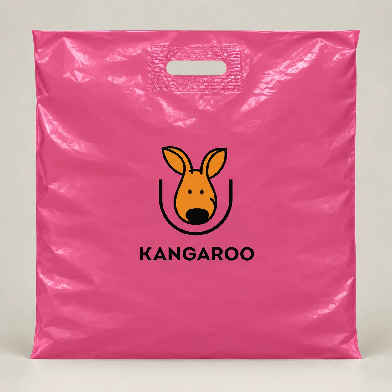 Рожевий пакет-банан 60 × 60 см з логотипом KANGAROO