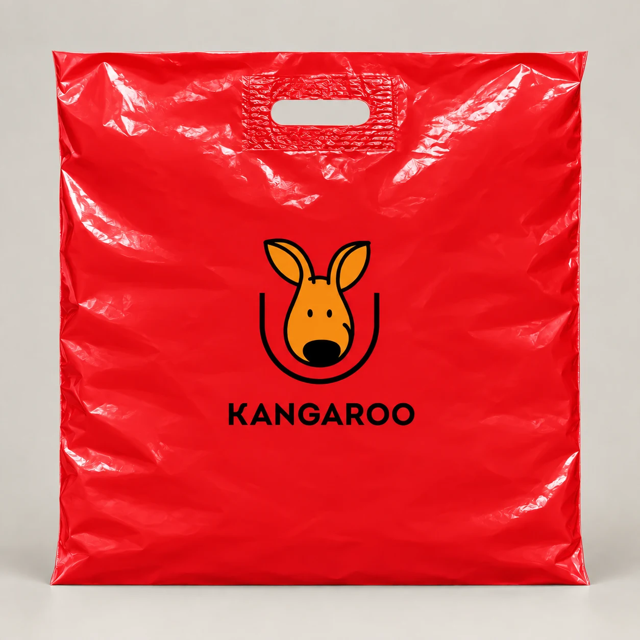 Червоний пакет-банан 60 × 60 см з логотипом KANGAROO