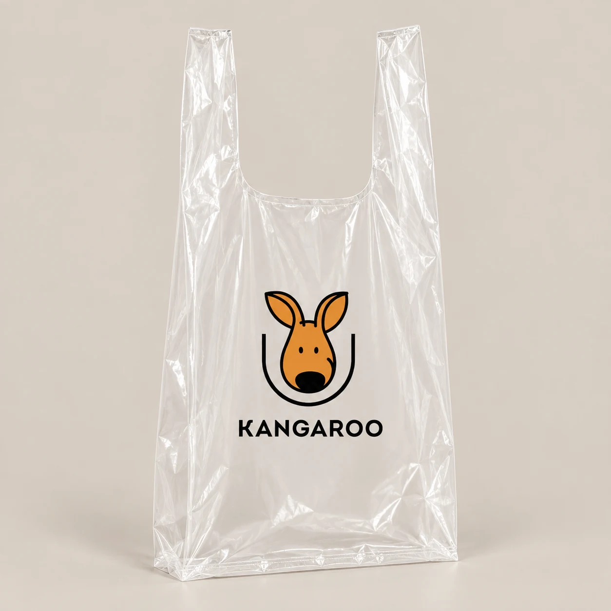 Прозорий пакет-майка 30 × 56 см з логотипом KANGAROO
