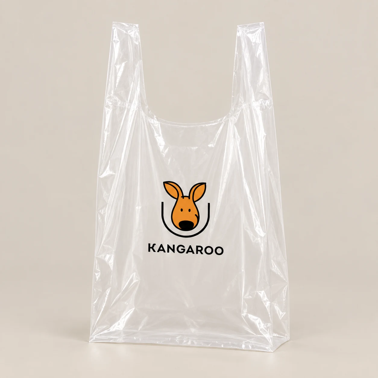 Прозорий пакет-майка 35 × 56 см з логотипом KANGAROO