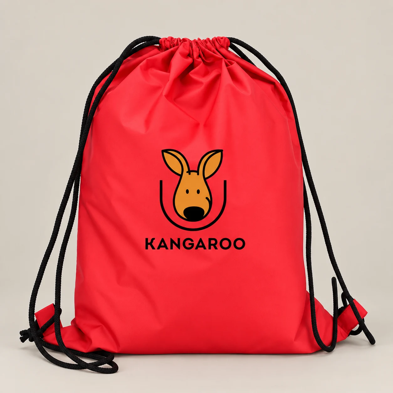 червоний мішечок для взуття 35 × 45 см з логотипом KANGAROO