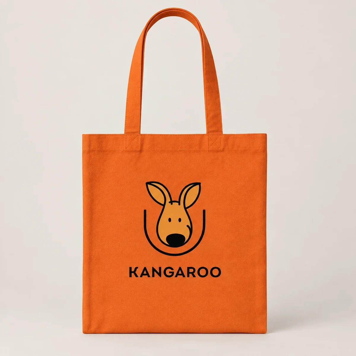 Помаранчевий шопер 38 × 42 см з логотипом KANGAROO