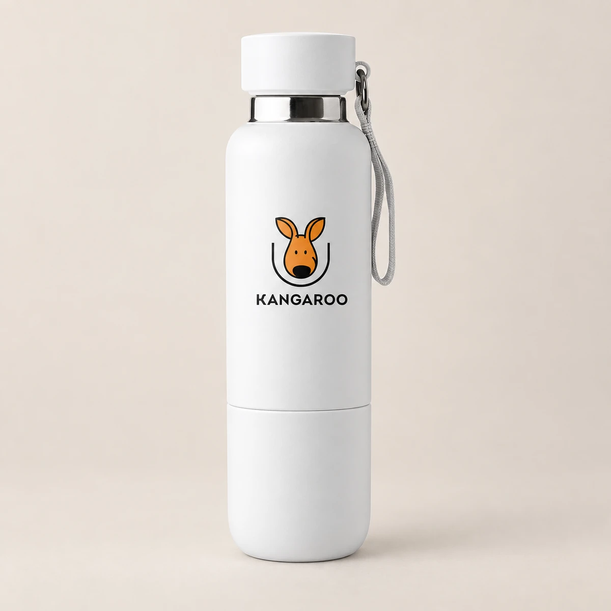Білий термос 500 мл з логотипом KANGAROO